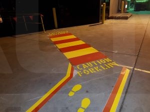 pedestrian and forklift warning linemarking penrith